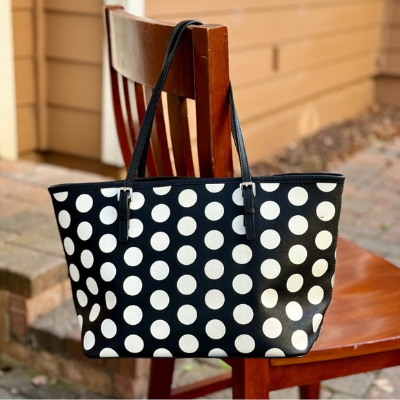 Michael Kors Polka Dot Small Tote Bag - Picture 3 of 8